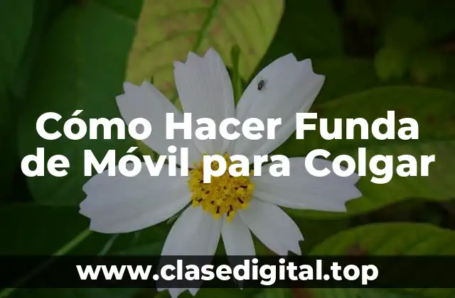 Cómo Hacer Funda de Móvil para Colgar