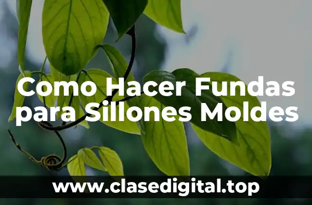 Fundas para Sillones Moldes: ¿Qué son y para qué Sirven?