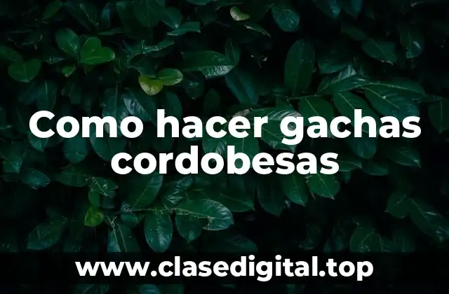 Como hacer gachas cordobesas