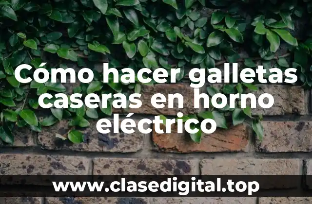 Cómo hacer galletas caseras en horno eléctrico
