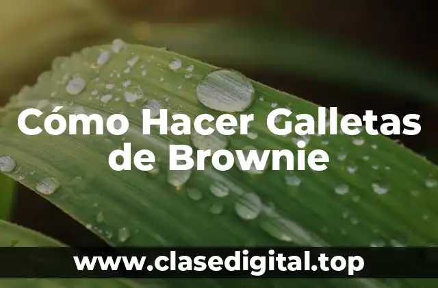 Cómo Hacer Galletas de Brownie