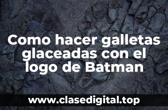 Como hacer galletas glaceadas con el logo de Batman