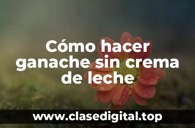 ¿Qué es el ganache y para qué se utiliza?