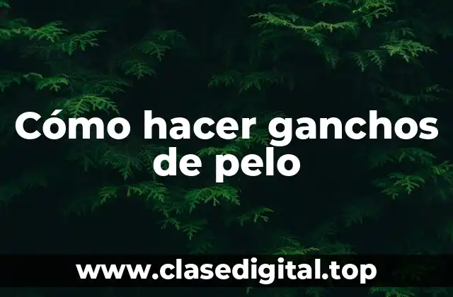 Cómo hacer ganchos de pelo