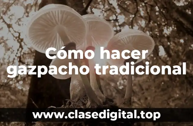 Cómo hacer gazpacho tradicional