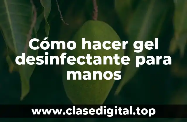 ¿Qué es el gel desinfectante para manos y para qué sirve?