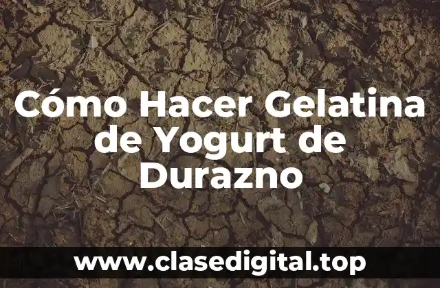Cómo Hacer Gelatina de Yogurt de Durazno