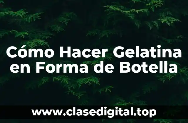 Cómo Hacer Gelatina en Forma de Botella