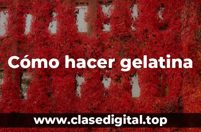 ¿Qué es la gelatina y para qué sirve?