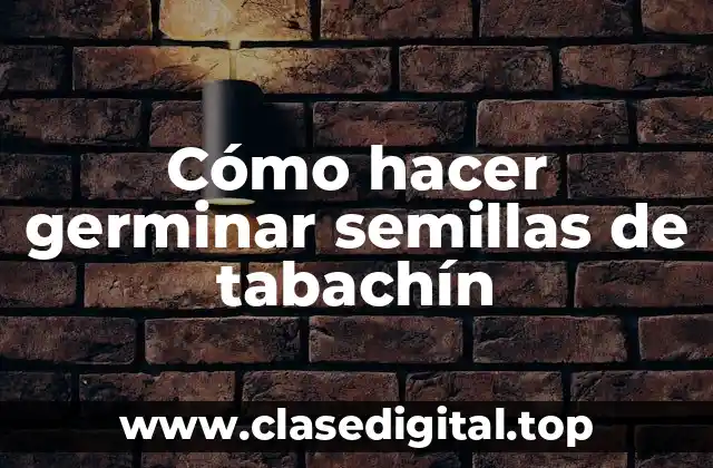 ¿Qué es germinar semillas de tabachín y para qué sirve?
