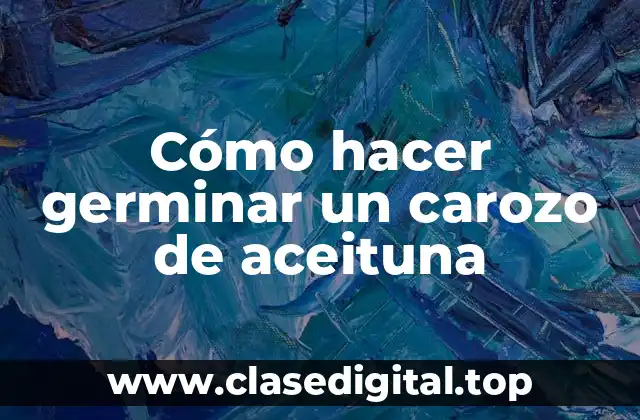 Cómo hacer germinar un carozo de aceituna