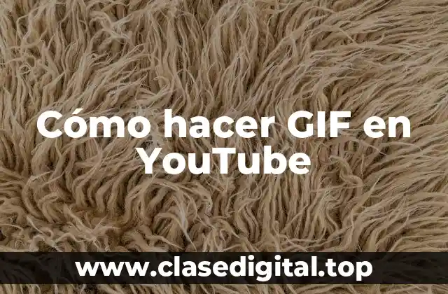 Cómo hacer GIF en YouTube