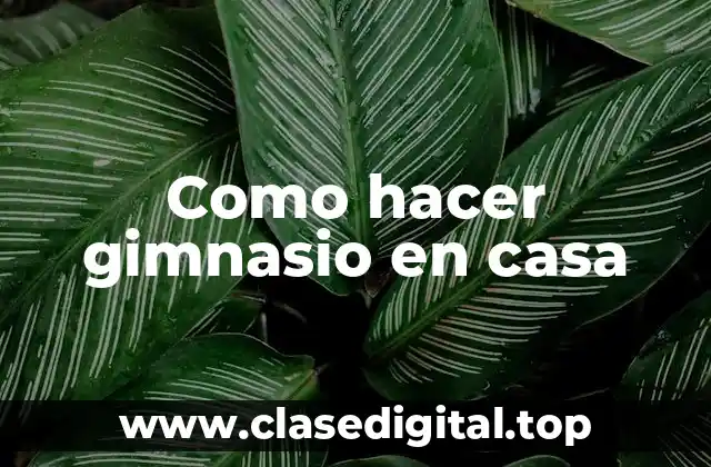 Como hacer gimnasio en casa