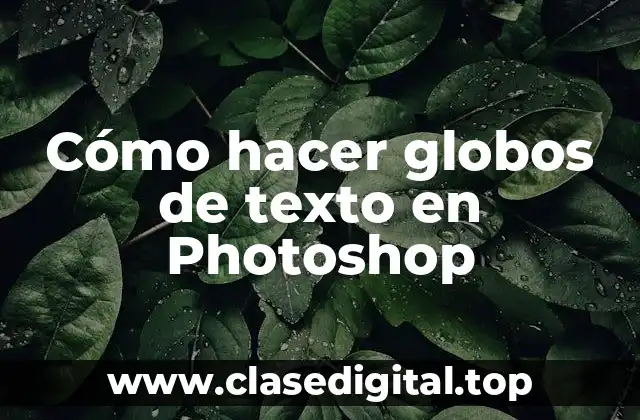 Cómo hacer globos de texto en Photoshop