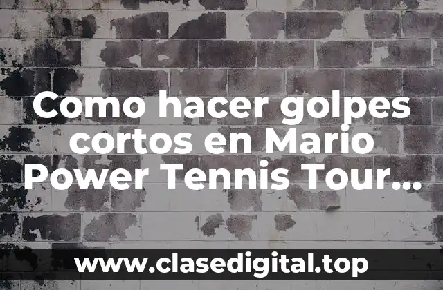 Como hacer golpes cortos en Mario Power Tennis Tour GBA