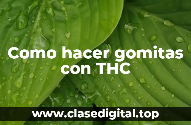 ¿Qué son las gomitas con THC?