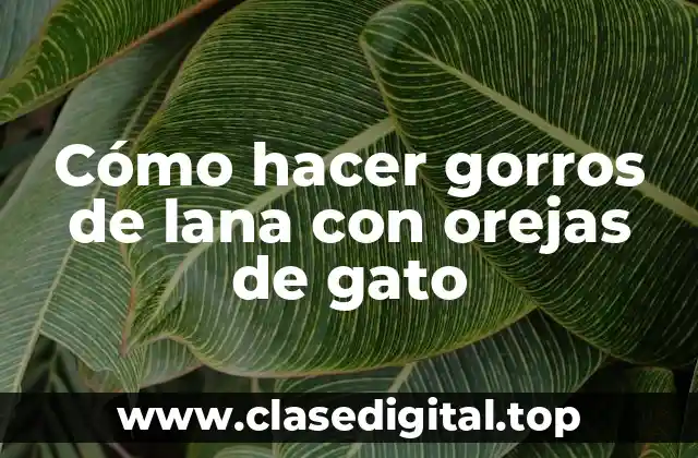 Cómo hacer gorros de lana con orejas de gato