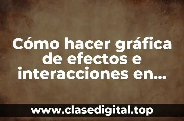 Cómo hacer gráfica de efectos e interacciones en Minitab