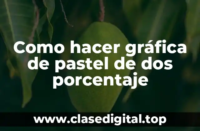 Como hacer gráfica de pastel de dos porcentaje