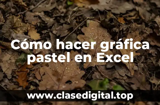 Cómo hacer gráfica pastel en Excel