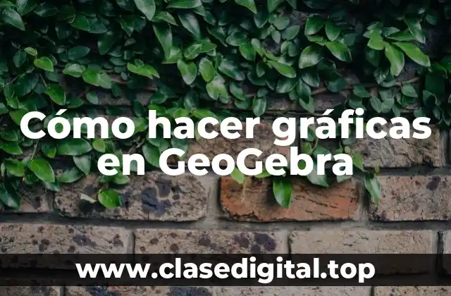 Cómo hacer gráficas en GeoGebra