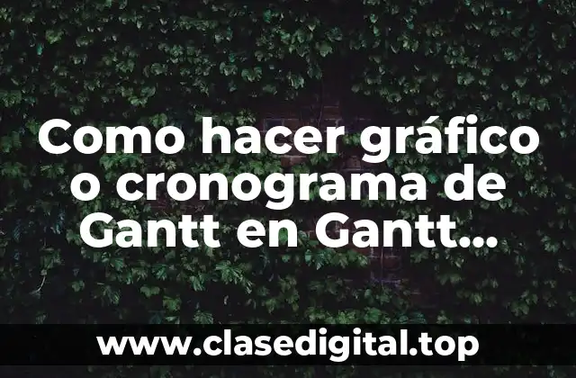 Como hacer gráfico o cronograma de Gantt en Gantt Project
