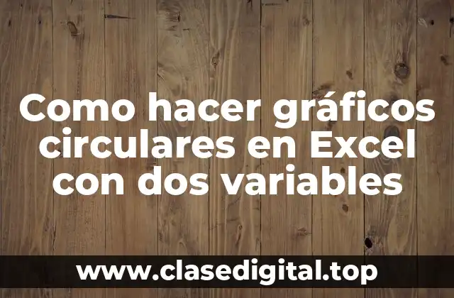 Como hacer gráficos circulares en Excel con dos variables
