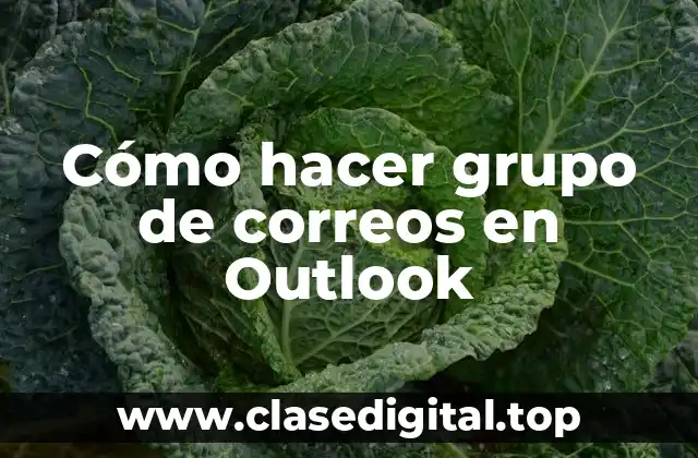 Cómo hacer grupo de correos en Outlook