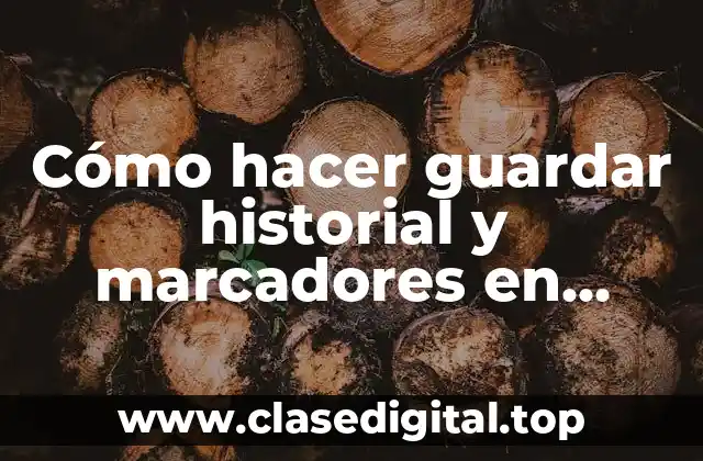 Cómo hacer guardar historial y marcadores en Chrome