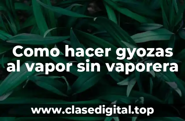 Como hacer gyozas al vapor sin vaporera