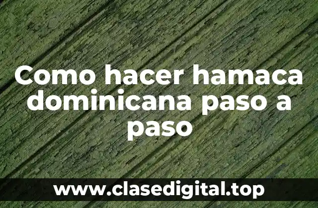 ¿Qué es una hamaca dominicana?