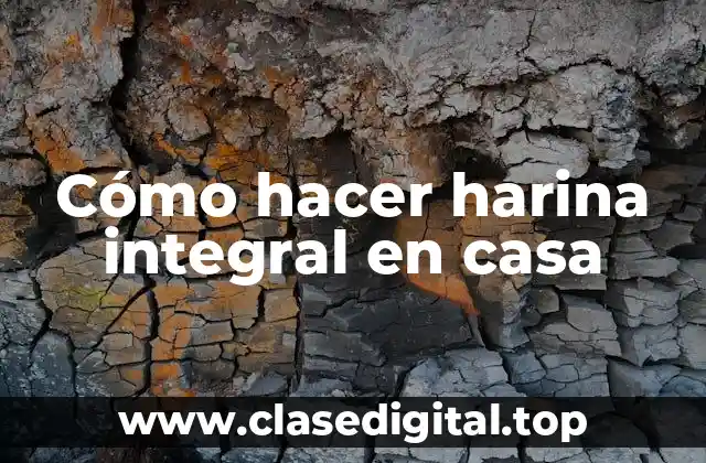 Cómo hacer harina integral en casa