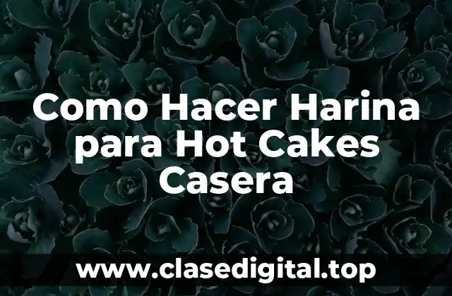 Como Hacer Harina para Hot Cakes Casera