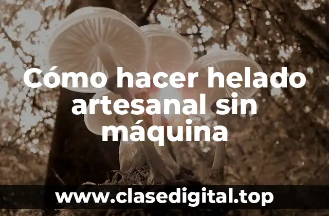 Cómo hacer helado artesanal sin máquina