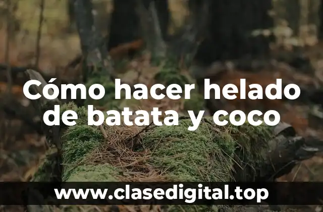 Cómo hacer helado de batata y coco