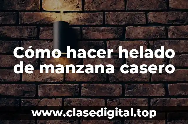 Cómo hacer helado de manzana casero