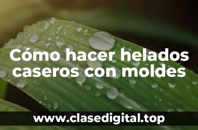 Cómo hacer helados caseros con moldes
