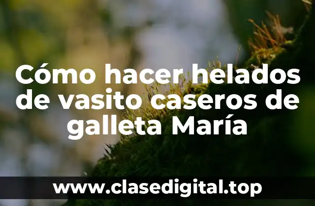 Cómo hacer helados de vasito caseros de galleta María