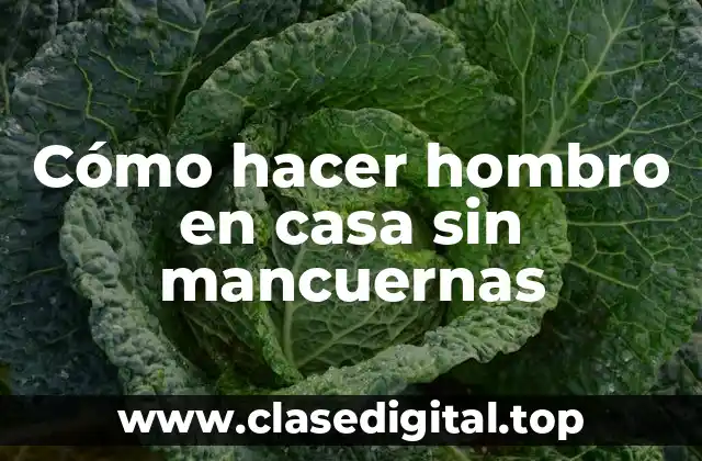 Cómo hacer hombro en casa sin mancuernas