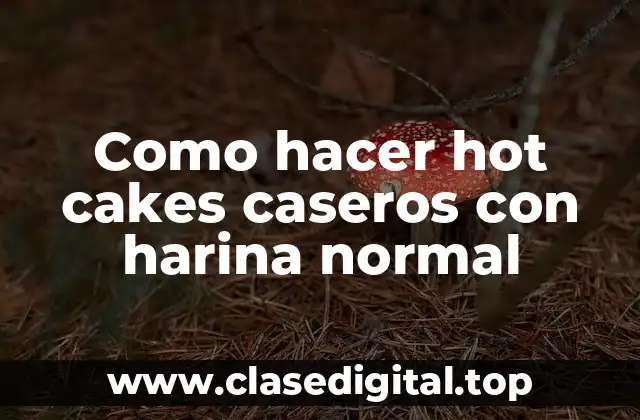Como hacer hot cakes caseros con harina normal