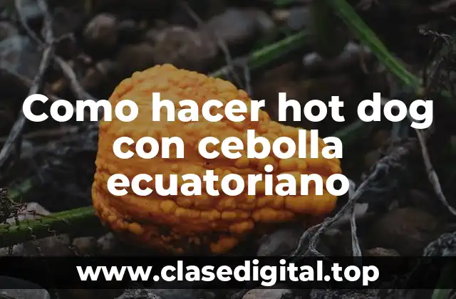 Como hacer hot dog con cebolla ecuatoriano