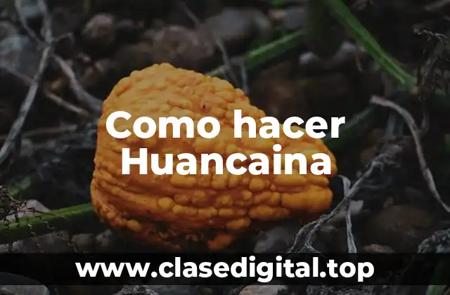 ¿Qué es la Huancaina?