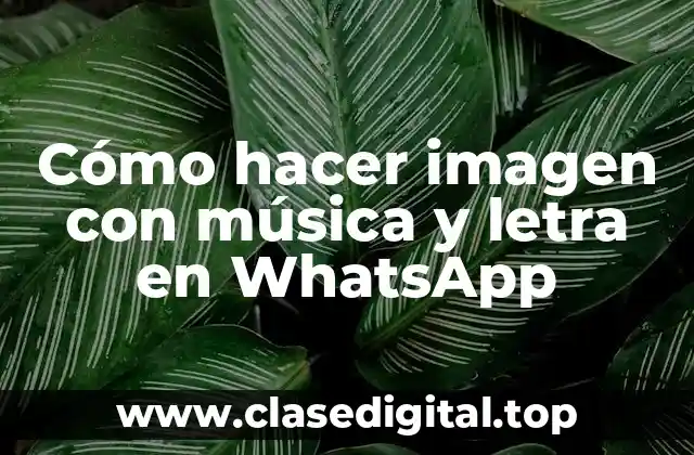 Cómo hacer imagen con música y letra en WhatsApp