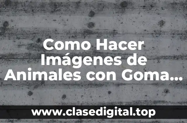 Como Hacer Imágenes de Animales con Goma EVA