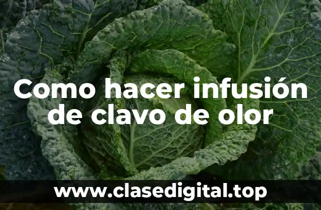 Como hacer infusión de clavo de olor