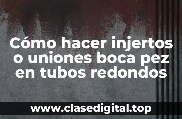 Cómo hacer injertos o uniones boca pez en tubos redondos