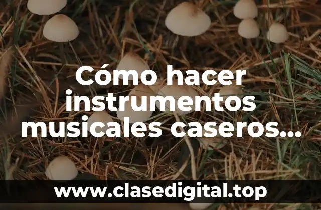 Cómo hacer instrumentos musicales caseros con material reciclable