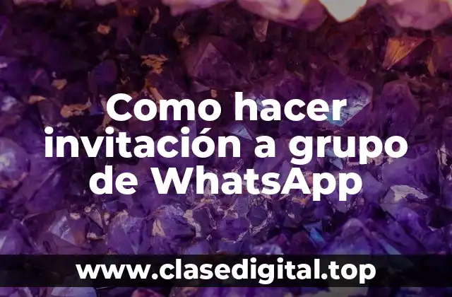 Como hacer invitación a grupo de WhatsApp