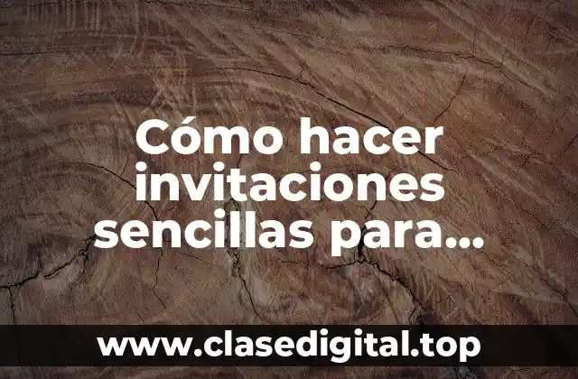 Cómo hacer invitaciones sencillas para primera comunión