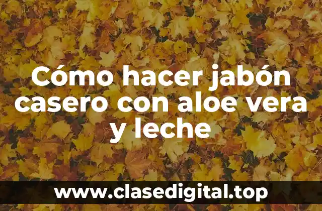 Cómo hacer jabón casero con aloe vera y leche
